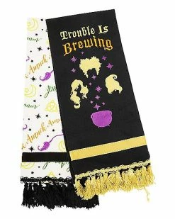 Flash Sale 💯 Trouble is Brewing and Amuck Amuck Dishtowels 2 Pack - Hocus Pocus 🥰