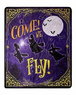 New 😉 Come We Fly Fleece Blanket - Hocus Pocus 🛒