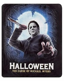 Deals 🤩 The Curse of Michael Myers Fleece Blanket - 🧛 Halloween 🛒