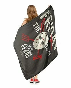 Best Pirce 👍 Camp Crystal Lake Fleece Blanket - Friday the 13th 🎁 -Gonesh shop 01594126 c