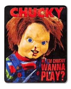 Hot Sale 😍 Hi, I'm Chucky Wanna Play Chucky Fleece Blanket 😍
