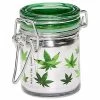 Flash Sale ⭐ Clear Leaf Print Stash Jar - 1.5 oz. ✔️
