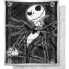 Coupon 😍 Dark Cover Jack Skellington Fleece Blanket - The Nightmare Before 🎁 Christmas 😀