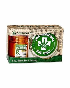 Budget 😍 Prescription Marijuana Stash Jar and Ashtray Set 🌟 -Gonesh shop 03391760 f