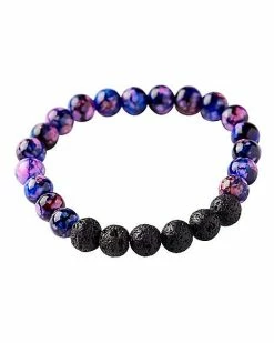 Best reviews of 🧨 Purple Marble Lava Rock Bracelet 😍