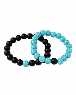 Best Sale 🛒 Black & Turqouise Distance Bracelets 🛒
