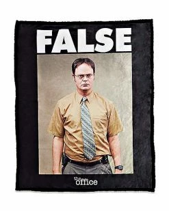 Cheap ⭐ FALSE Dwight Fleece Blanket - The Office ✔️