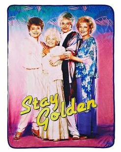 Wholesale 🛒 Stay Golden Sherpa Fleece Blanket - The Golden 👧 Girls 🔔