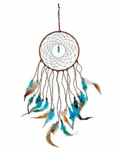 Deals 🔥 Turquoise-Effect Stone and Feather Dream Catcher ⭐