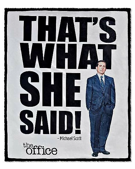 Discount โญ That's What She Said Michael Scott Sherpa Fleece Blanket - The Office ๐ 1 Discount โญ That's What She Said Michael Scott Sherpa Fleece Blanket - The Office ๐