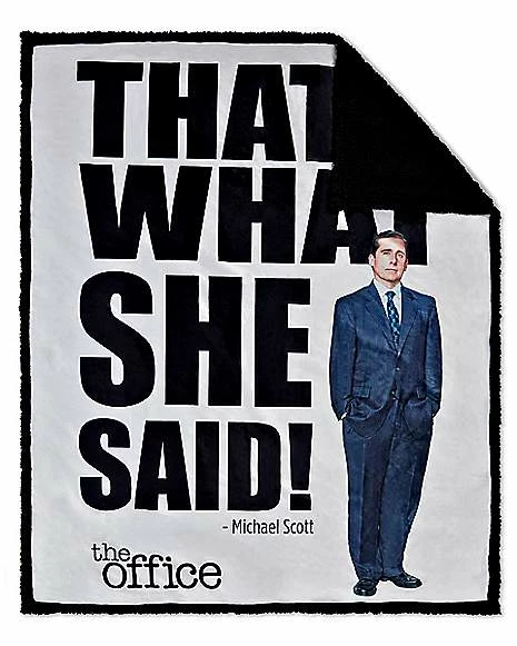 Discount โญ That's What She Said Michael Scott Sherpa Fleece Blanket - The Office ๐ 2 Discount โญ That's What She Said Michael Scott Sherpa Fleece Blanket - The Office ๐ - Image 2