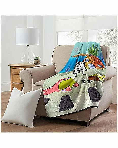 Brand new ๐ DoodleBob Fleece Blanket - SpongeBob SquarePants ๐ฏ 2 Brand new ๐ DoodleBob Fleece Blanket - SpongeBob SquarePants ๐ฏ - Image 2