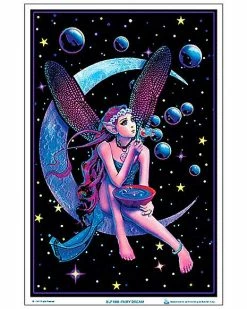 Discount ⭐ Fairy On The Moon Poster 😉