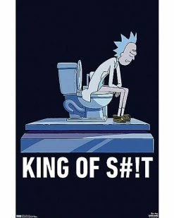 Budget 🎉 Rick and Morty King of Shit Poster ✔️