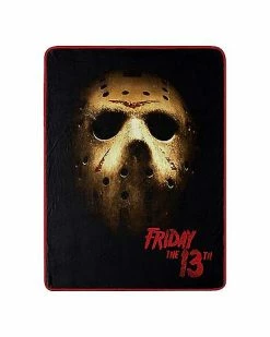 Flash Sale 😉 Jason Voorhees Mask Fleece Blanket – Friday the 13th 🔥