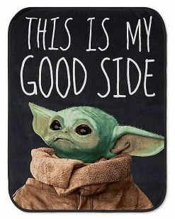 Wholesale ❤️ This is my Good Side The Child Grogu Fleece Blanket – The Mandalorian 🥰