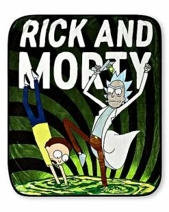 Cheapest 🛒 Rick and Morty Portal Fleece Blanket ✔️