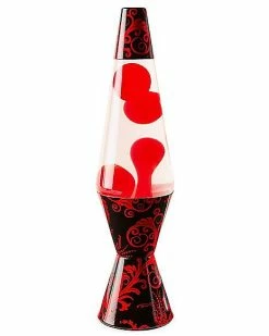Outlet 🌟 Black and Red Goth Base Lava Lamp - 14.5 Inch 🌟