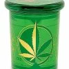Cheapest 💯 Green Metallic Pot Leaf Stash Jar - 7.5 oz. 😍