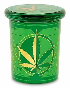 Cheapest 💯 Green Metallic Pot Leaf Stash Jar - 7.5 oz. 😍