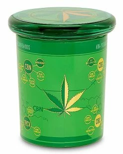 Cheapest 💯 Green Metallic Pot Leaf Stash Jar - 7.5 oz. 😍 -Gonesh shop 03714532 c