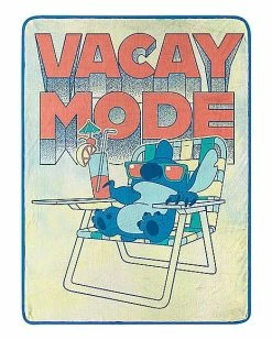 Coupon 👏 Vacay Mode Stitch Fleece Blanket – Lilo & Stitch 👍
