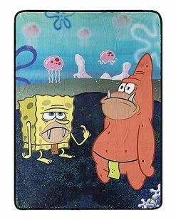 Brand new 🔔 Stone Heads SpongeBob Fleece Blanket – SpongeBob SquarePants 🥰
