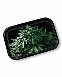 Budget ๐ Black and Green Weed Leaf Tray ๐งจ