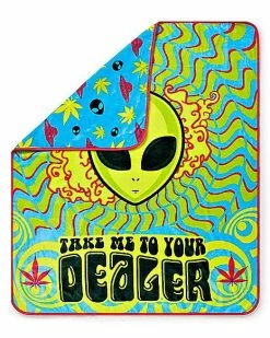 New 🎁 Take Me to Your Dealer Alien Fleece Blanket 🎁 -Gonesh shop 03724978 b