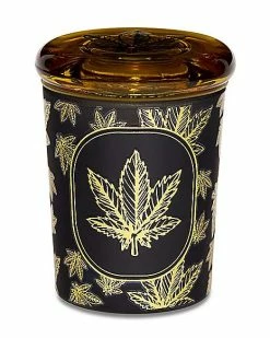Buy 😉 Black and Gold Leaf Stash Jar - 3 oz. 🔥