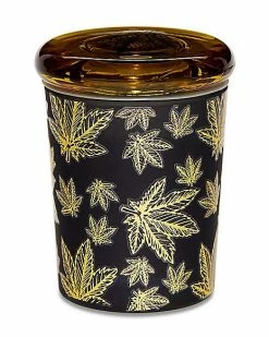 Buy ๐ Black and Gold Leaf Stash Jar - 3 oz. ๐ฅ 6 Buy ๐ Black and Gold Leaf Stash Jar - 3 oz. ๐ฅ -Gonesh shop 03725017 c