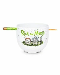 Hot Sale 🎉 Rick and Morty Bowl with Chopsticks - 20 oz. 🌟