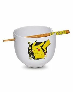 Discount 😀 Pikachu Bowl with Chopsticks 20 oz. - Pokemon 😉