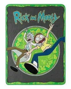 Best Sale 🌟 Space Zoom Rick and Morty Fleece Blanket 🔔