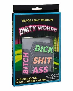 Outlet 🧨 Black Light Dirty Words - 20 Pack 😀 -Gonesh shop 03783636 c