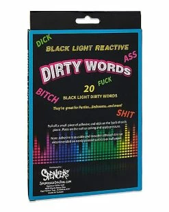 Outlet 🧨 Black Light Dirty Words - 20 Pack 😀 -Gonesh shop 03783636 d