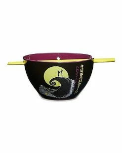 Coupon 🌟 The Nightmare Before 🎅 Christmas Bowl with Chopsticks - 22 oz. 🔔
