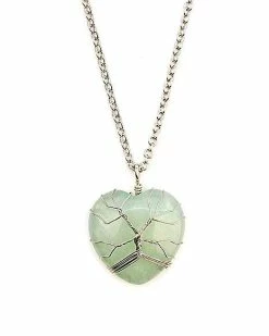Promo 🛒 Jade Cage Stone Heart Necklace 🎁