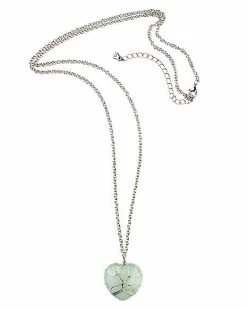 Promo 🛒 Jade Cage Stone Heart Necklace 🎁 -Gonesh shop 03813599 c