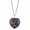 Discount 🛒 Amethyst Cage Stone Heart Necklace 👏