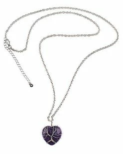 Discount 🛒 Amethyst Cage Stone Heart Necklace 👏 -Gonesh shop 03813607 c