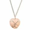 Cheapest 🔔 Rose Quartz Cage Stone Heart Chain Necklace ✔️