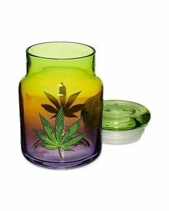 Cheapest 🔥 Ombre Weed Leaf Stash Jar and Ashtray Set - 4.6 oz 🔥 -Gonesh shop 03814936 c
