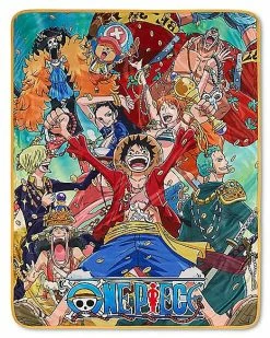 Best Pirce ✨ Straw Hat Pirates Fleece Blanket - One Piece 🤩