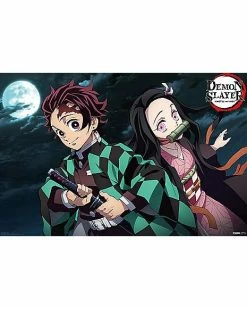 Deals 😀 Demon Slayer Moon Poster 😉