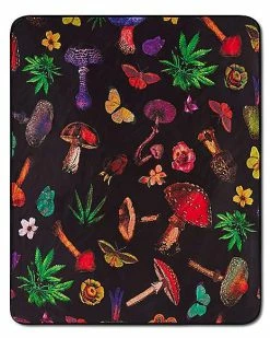 Buy 🧨 Mushroom Print Sherpa Fleece Blanket 👍