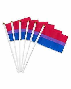 Cheap 🛒 Bisexual Mini Flags - 6 Pack 🔔