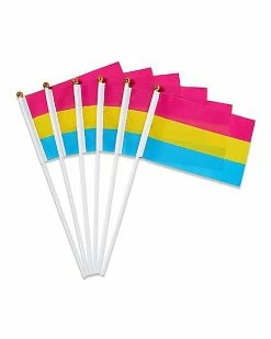 Best Pirce 😀 Pansexual Pride Mini Flags - 6 Pack ⭐