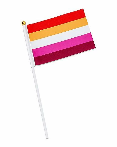 Wholesale ✨ Lesbian Mini Flags - 6 Pack ⭐ 2 Wholesale ✨ Lesbian Mini Flags - 6 Pack ⭐ - Image 2