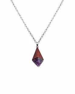 Best reviews of 🤩 Purple Quartz and Wood Chain Necklace 😀